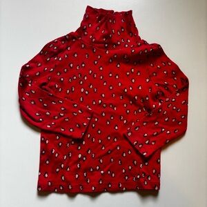 GAP Toddler Coral Penguin Print Turtleneck